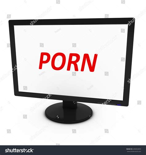 Red Porn Text On Computer Screen: стоковая иллюстрация, 285832859