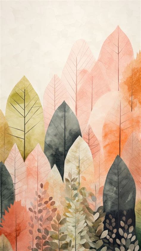 Forest nature abstract painting plant. | Free Photo Illustration - rawpixel