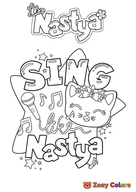 Free Sing Nastya coloring page