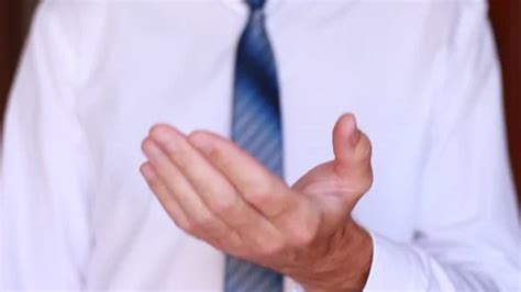 male hand gesture tocome  stock video pond