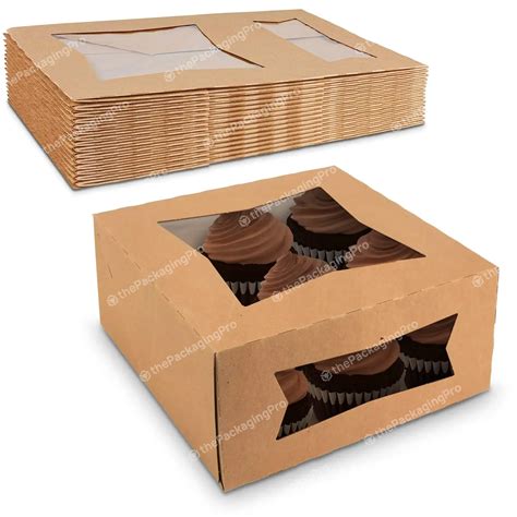 kraft cookie boxes  pack mini cake boxes  display window kraft