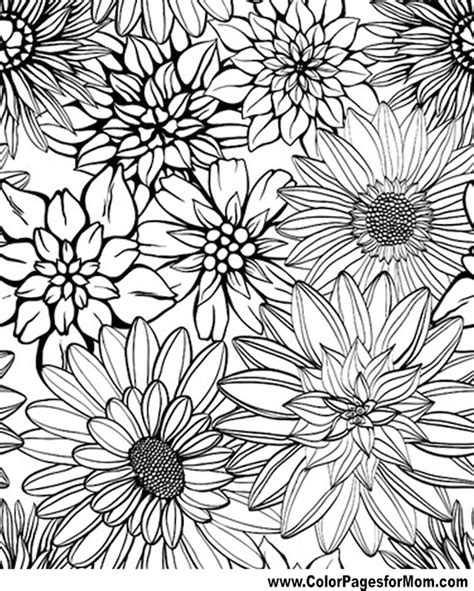Get This detailed flower coloring pages for adults printable - ycv42