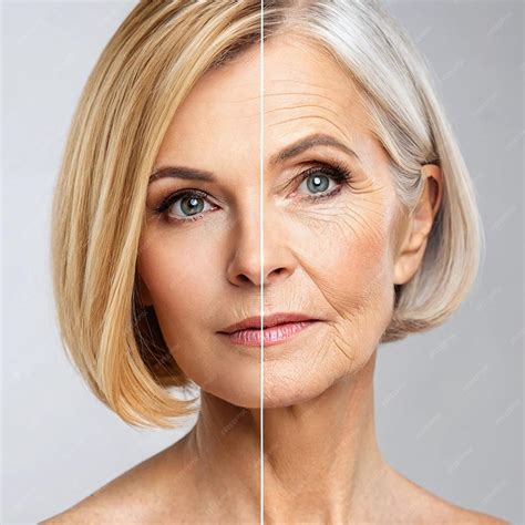 Female face with before and after makeup | Premium AI-generated PSD