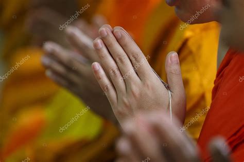 Buddhist monks praying hands — Stock Photo © sukr13 #126003024