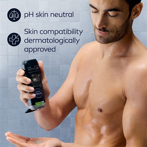 Nivea Men Active Clean 3in1 Shower Gel Cleans Body Face and Hair with