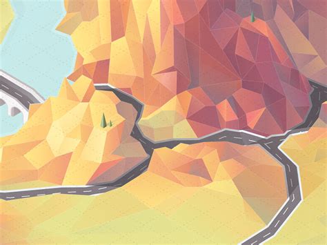 Low Poly Vector Map Illustration by Gertruda Fon Narcco on Dribbble