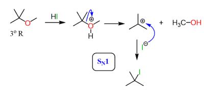 reactions  ethers ether cleavage chemistry steps