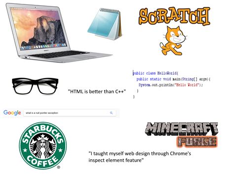 The "I taught myself how to code" starter pack : r/starterpacks