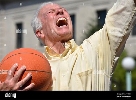 Athlete Male Basketball Coach And Winning Stock Photo - Alamy