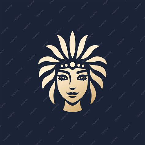 Premium Vector | Native girl logo design, tribal woman vector art