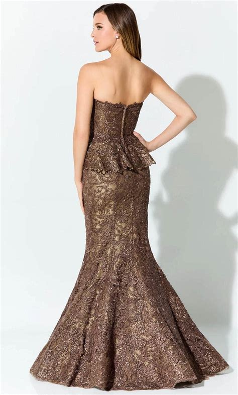 Ivonne D ID921 - Strapless Embroidered Evening Gown in 2023 | Evening ...