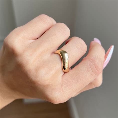 gold puff wave ring baby gold