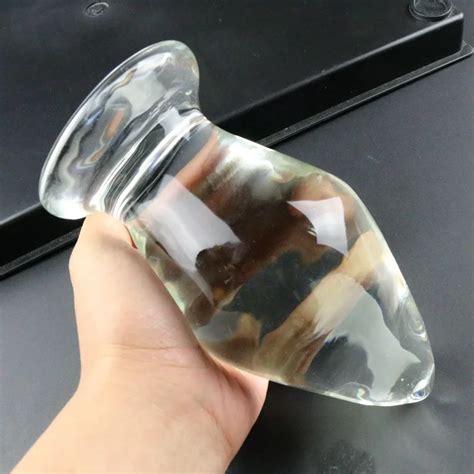 82mm diameter huge glass butt plug big anal plug gay sex toys prostate ...