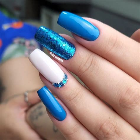 Ideias De Unha Azul - 30 ideias de Unhas Decoradas com esmalte Azul para apostar nessa cor ...