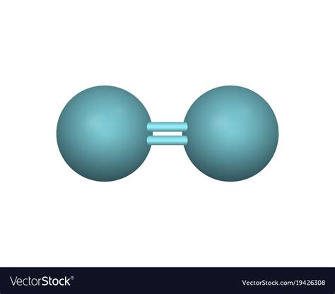 Molecular formula oxygen Royalty Free Vector Image