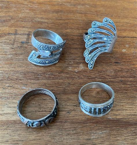 aneis antigos em prata bijuteria feminina usado  enjoei