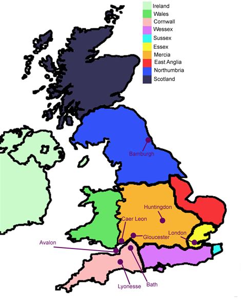 Canadoll Fanfiction: Map of Britain's Anglo-Saxon Kingdoms