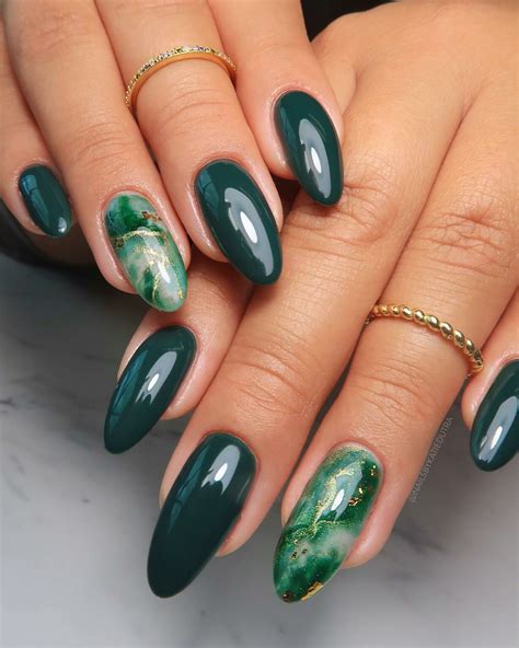 50+ Pretty Emerald Green Nails Ideas - Nail Designs Daily