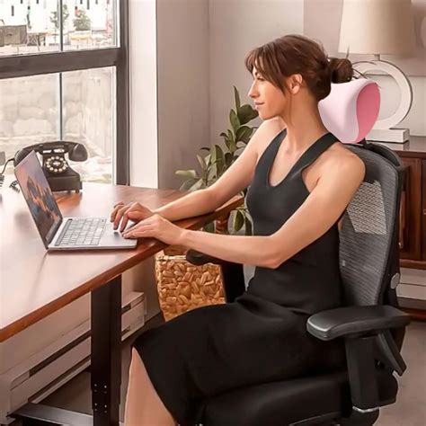 Car Lumbar Support Pillow, Ergonomic Back Cushion, Memory Foam, Neck