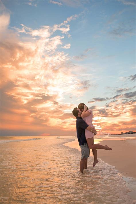 Myles and Emily's engagement session at sunset in Destin, Fl. Couples