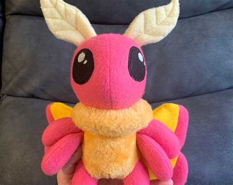 rosy maple moth plushie etsy