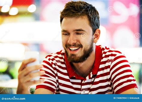young man selfie stock photo image  camera center