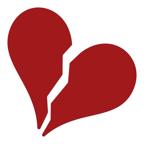symbolic broken heart concept icon  vector art  vecteezy