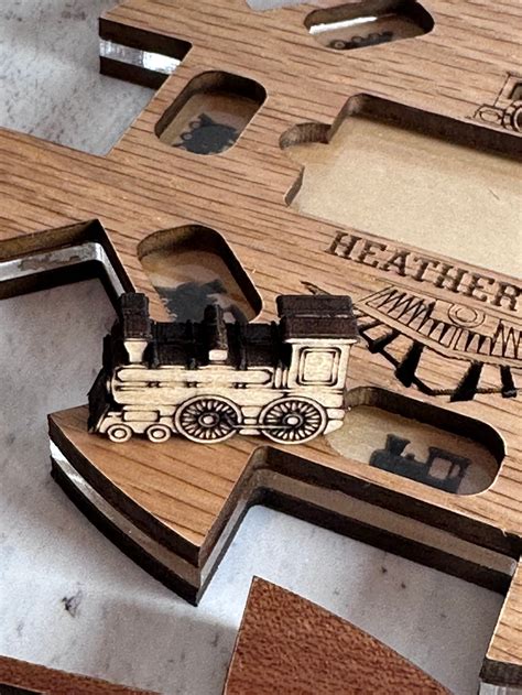 Mexican Train Personalized Hub Premium Wood Acrylic 3D Wooden Train