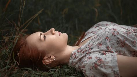3840x2160 Girl Lying Down Looking Up 4K ,HD 4k Wallpapers,Images