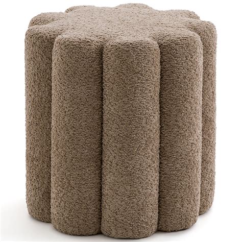 Пуф с обивкой из ткани букле Flo Brown Pouf по цене 26 300 руб. купить ...