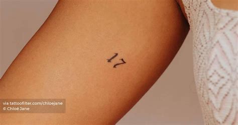 tattoo   number      arm