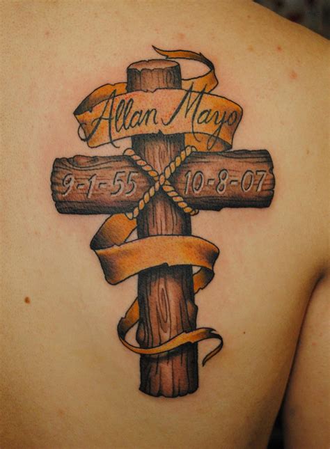 cross tattoo chest men 6