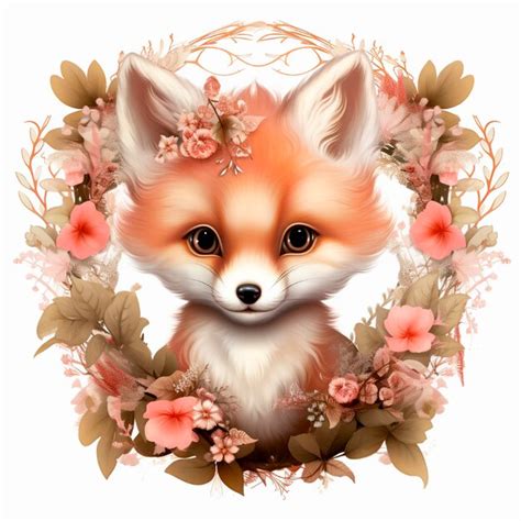 Premium AI Image | Cute fox illustration