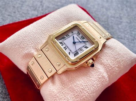 Cartier Santos Carree Full 18k Gold (fully-serviced with 2-year ...