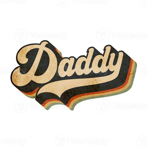 Daddy lettering vintage design 8490528 PNG