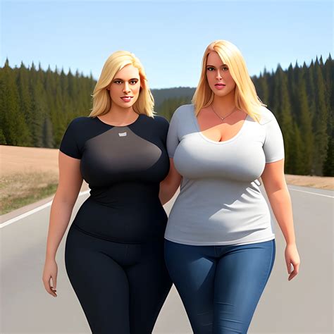 large and tall friendly blonde plus size girl with broad shoulders