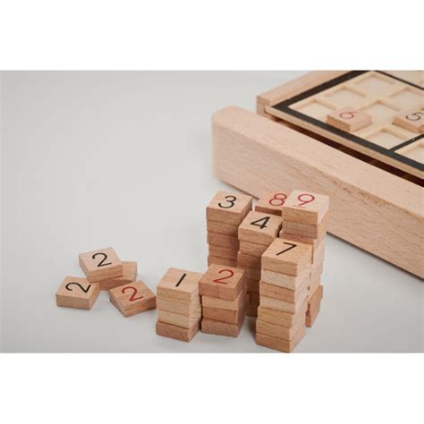 Wooden sudoku board game