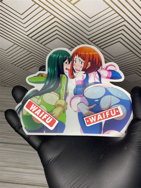 My Hero Academia Tsuyu Asui Ochaco Uraraka Waifu 3D Lenticular - Etsy