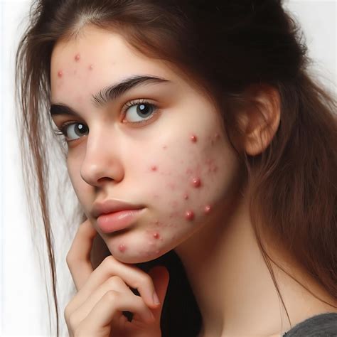 teenage girl  acne problem images    freepik