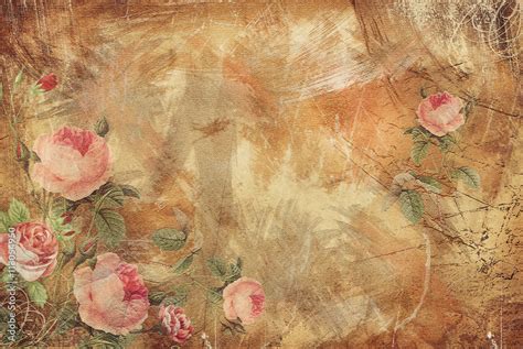 vintage background floral  paper texture stock illustration