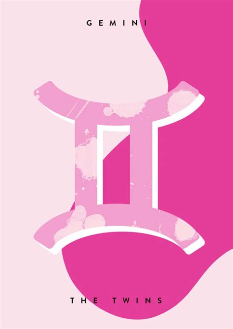 pink gemini zodiac sign art wallpaper wallpaperscom