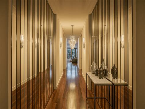 stunning mirror wall ideas  double  light   room