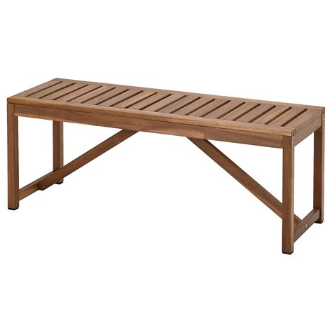 nammaro bench outdoor light brown stained  cm  ikea