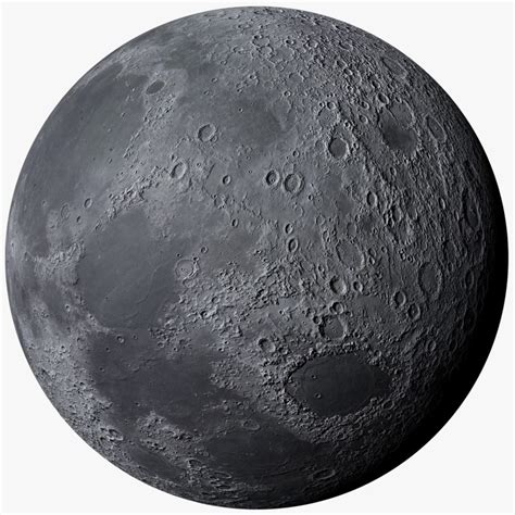 photorealistic moon  model turbosquid