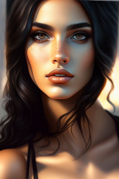 Lexica - Spanish, Latina, E-girl, Bangs, Black hair, Brown eyes