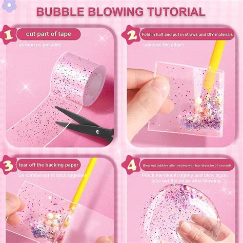 Nano Tape Bubble Kit Kids With Step-by-step Tutorial And Traceless Nano