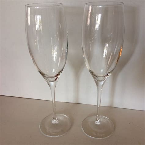 Dom Perignon Crystal Champagne Glasses - A Pair | Chairish