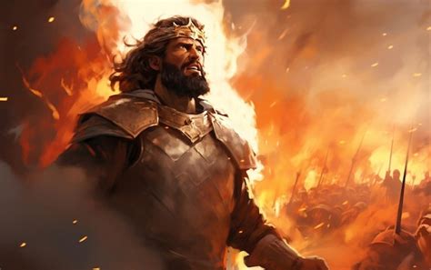 premium ai image biblical king david   battlefield christian
