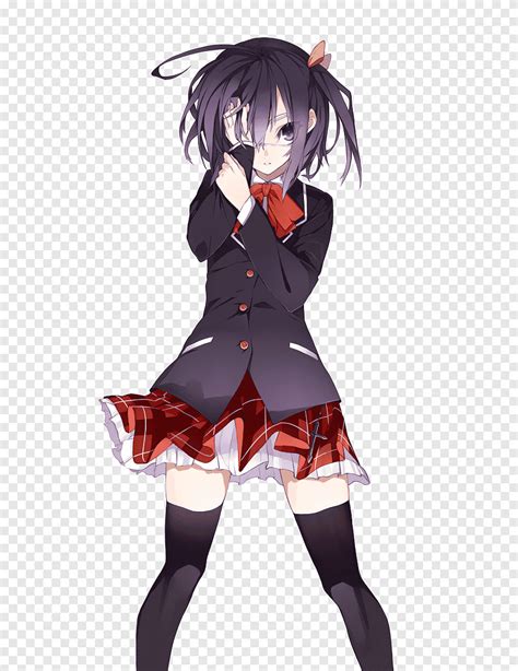 love chunibyo delusions anime eyepatch anime love black hair png