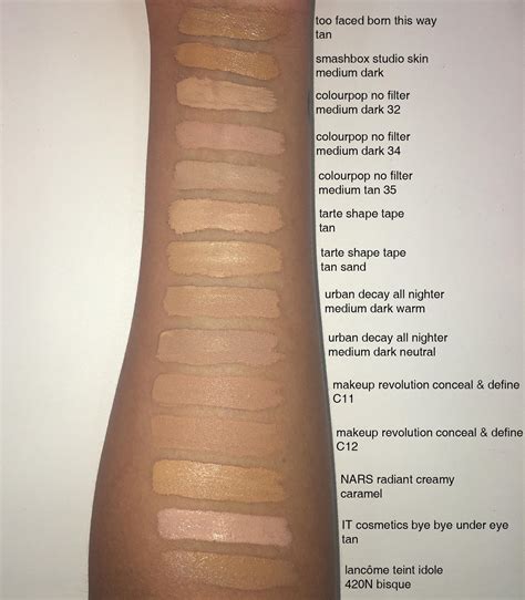 Tarte shape tape concealer swatches dark skin - herycard